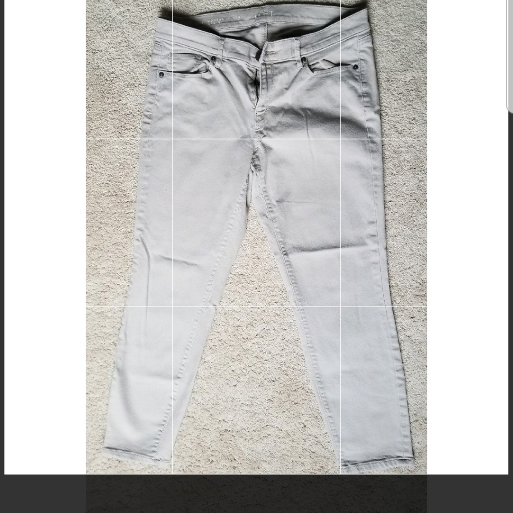 Loft Khaki Skinny Ankle Jeans